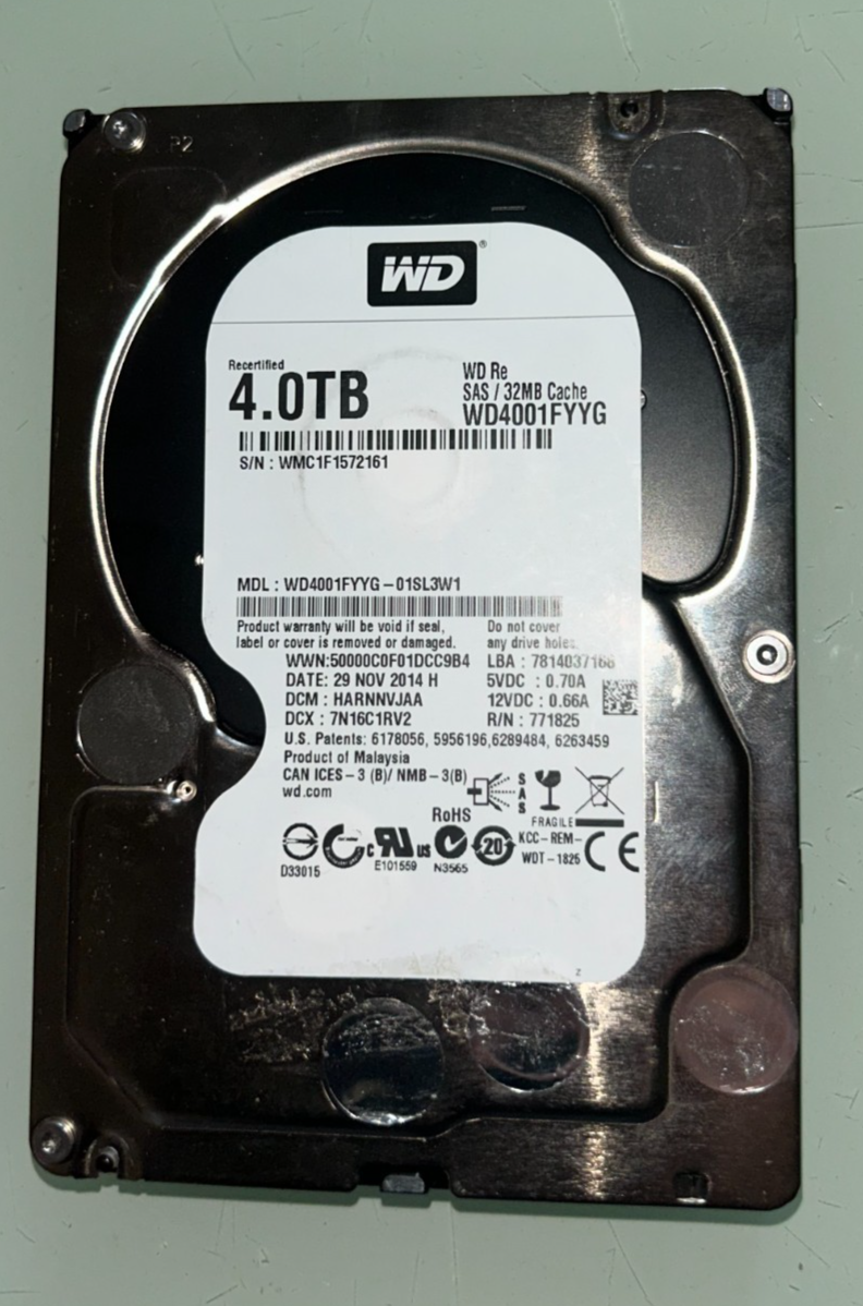 Western Digital WD4001FYYG 4TB SAS 3.5 7200RPM Enterprise HDD No Caddy - Image 3