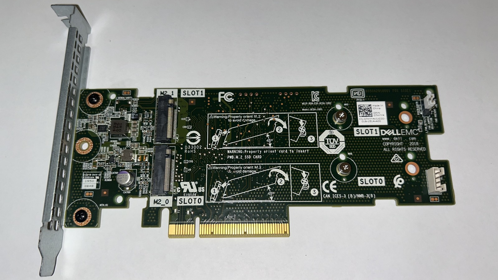 Dell 7HYY4 BOSS-S1 2x M.2 SATA SSD PCIe Storage Adapter Card