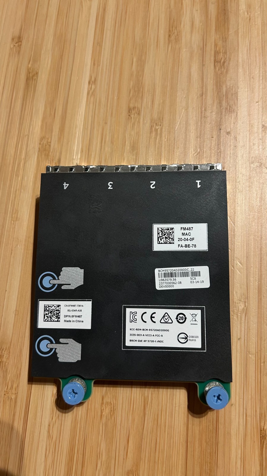 Dell 0FM487 Broadcom 5720 4x1Gb rNDC Network Card - usata - Image 4